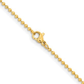 Stainless Yellow IP Plated 2MMM Ball Chain 22"
